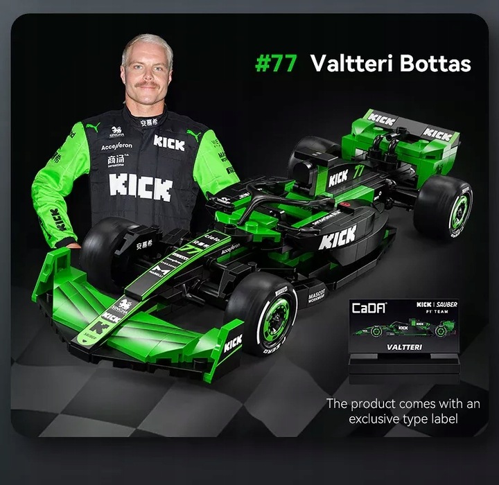 KLOCKI CADA BOLID FORMULA 1 KICK SAUBER F1 TEAM C44 314 EL. C55032W