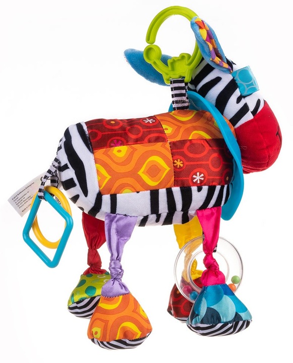 BalibaZoo OSIOŁEK DAVE Grzechotka Gryzak Szeleścik Metki ZAWIESZKA DO WÓZKA