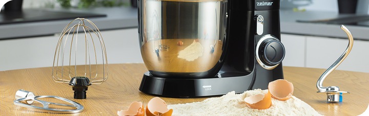 ROBOT KUCHENNY PLANETARNY ZELMER ZKR1300B CZARNY 1300W MISY 4,5/5L POKRYWA