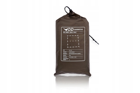 Szkocki Tarp, płachta DD Hammocks 3x3 coyote brown