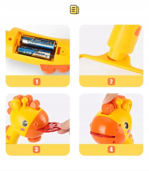 Projektor Rzutnik do Rysowania Slajdy Mazaki NÓŻKI ŻYRAFA MUZYKA DŹWIĘKI