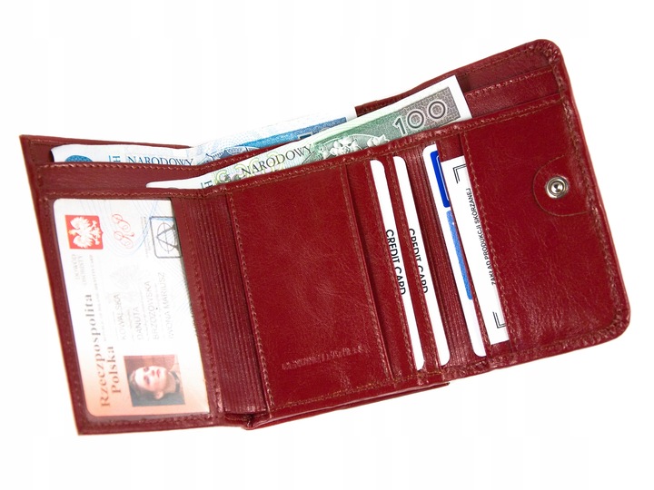 Zgrabny portfel damski ANDRUS - solidna SKÓRA Naturalna - 2 lata gwarancji