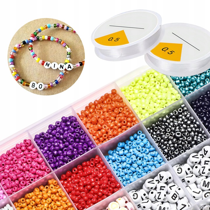 Zestaw Do Robienia Bransoletek Koraliki Do Robienia Bransoletek 12 000 SZT