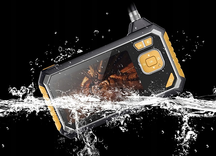 KAMERA INSPEKCYJNA ENDOSKOP 3M LCD HD 4,3" 8MM FULL HD 360° MICRO SD 64GB