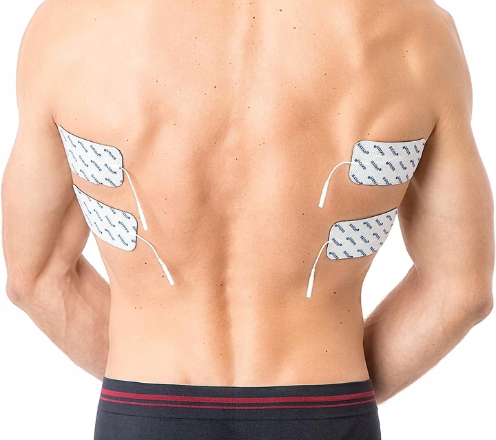 Elektrody TENS żelowe do elektrostymulatora EMS duże 10x5cm, 16 szt.