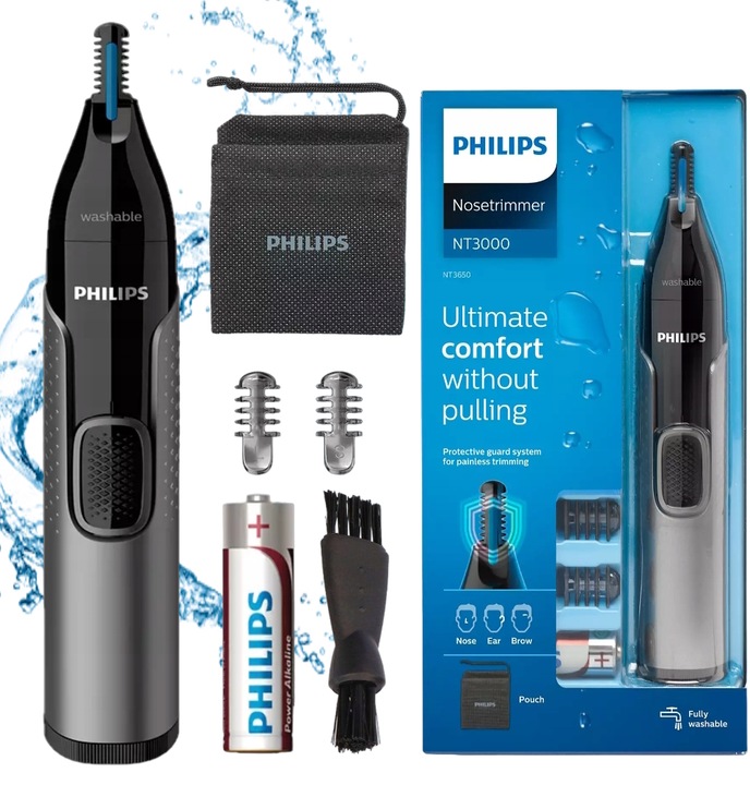 TRYMER DO NOSA BRWI USZU MASZYNKA PHILIPS GOLARKA + ETUI GRATIS