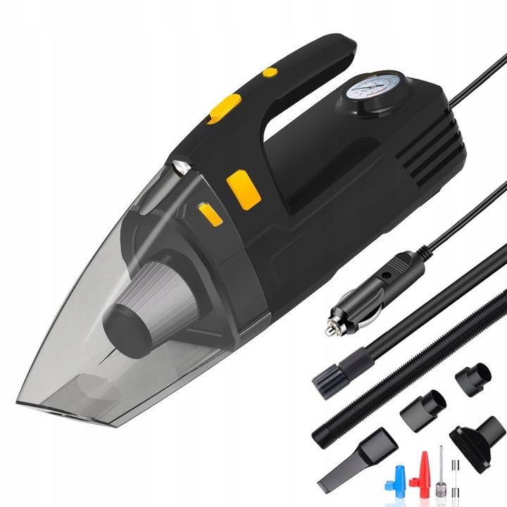 ODKURZACZ KOMPRESOR SAMOCHODOWY POMPKA ROWEROWA ELEKTRYCZNA SPRĘŻARKA