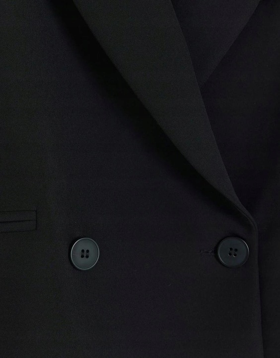 RIVER ISLAND CZARNA KRÓTKA ELEGANCKA MARYNARKA WGZ NH2__S