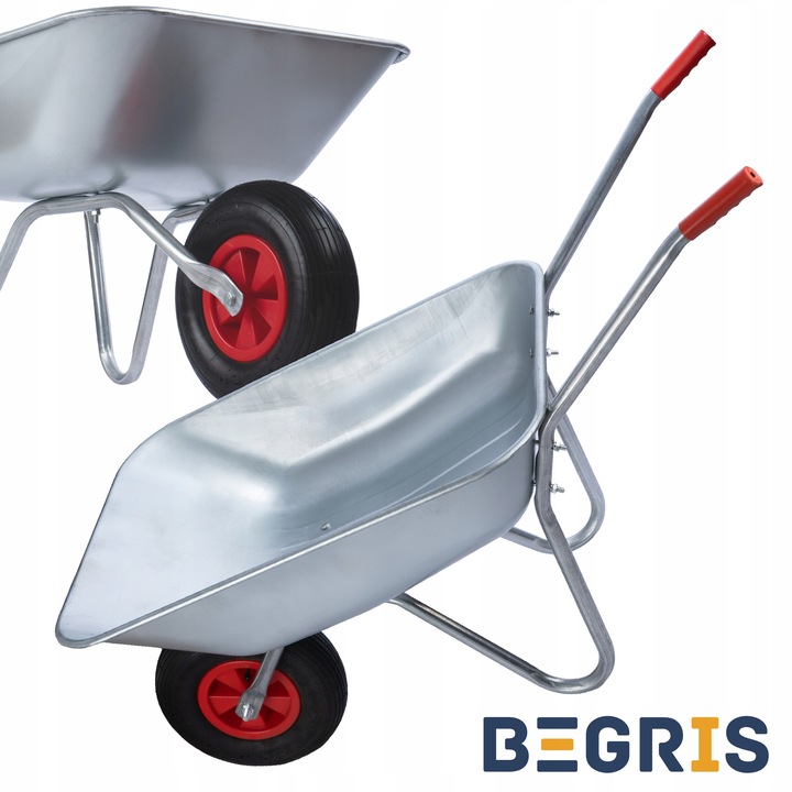 TACZKA OGRODOWA BUDOWLANA MOCNA OCYNKOWA WÓZEK OGRODOWY 120L LEKKA TACZKI