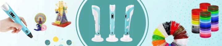 DŁUGOPIS 3D DRUKARKA 3D DLA DZIECI RÓŻOWY + WKŁAD 310m + MATA + SZABLONY