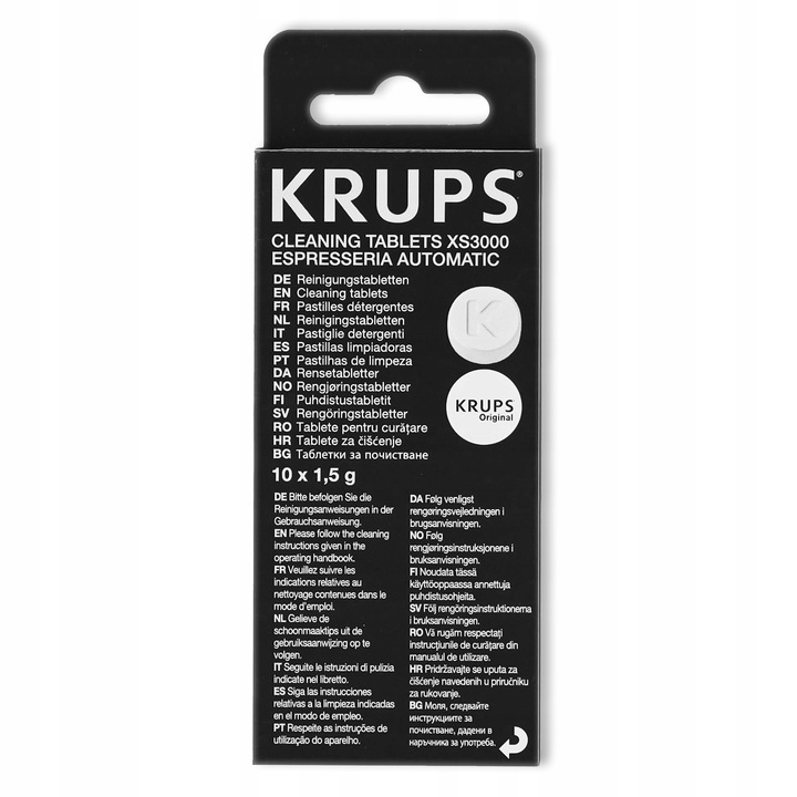 Tabletki Krups do czyszczenia ekspresu do kawy Krups XS3000 10 sztuk