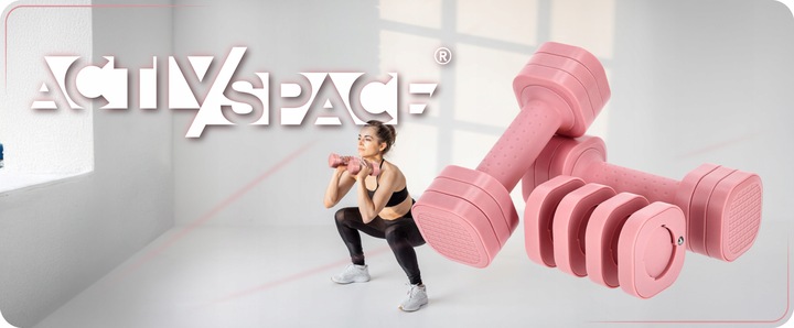 HANTELKI HANTLE CIĘŻARKI REWGULOWANE 4w1 ZESTAW DO ĆWICZEŃ FITNESS 2x2,27kg