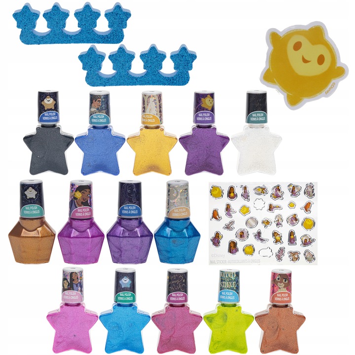 DISNEY WISH MEGA ZESTAW LAKIERÓW DO MALOWANIA PAZNOKCI NA PREZENT + GRATIS