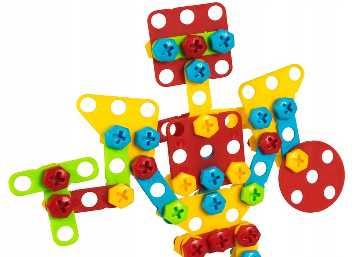 KREATYWNE PUZZLE KLOCKI KONSTRUKCYJNE 3D WKRĘTARKA WALIZKA 237 elem.