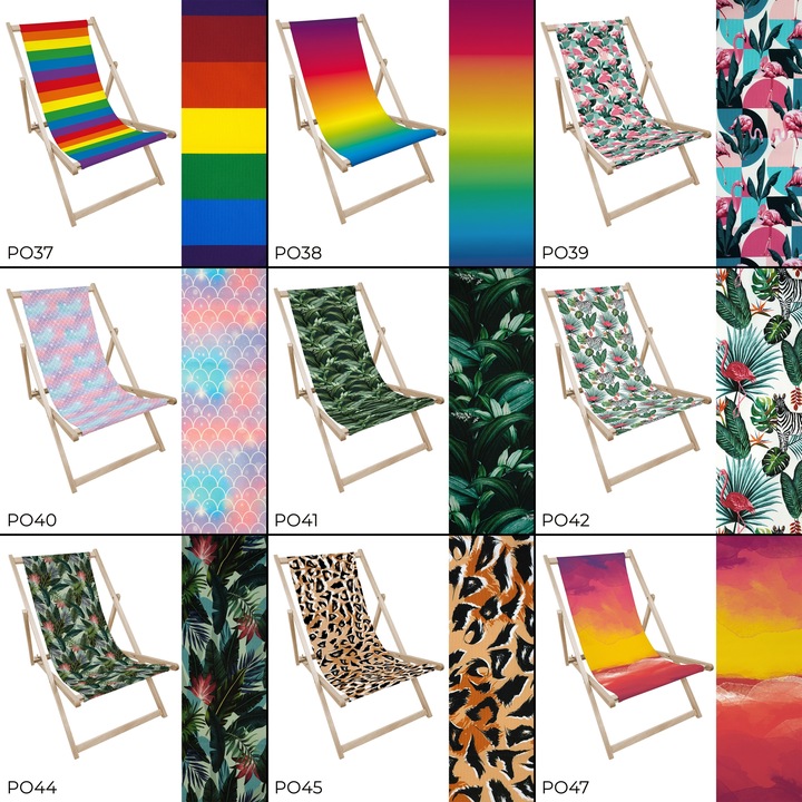 Płachta na leżak do ogrodu WZORY nadruk FULLPRINT PŁACHTA NA LEŻAK PLAŻOWY
