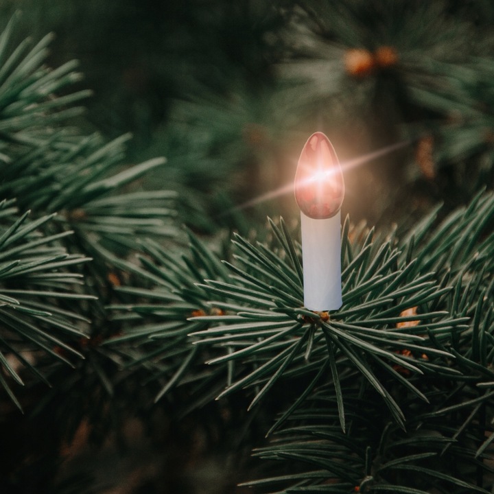 Lampki choinkowe tradycyjne Światełka na choinkę Retro PRL Żabki Świeczki 5