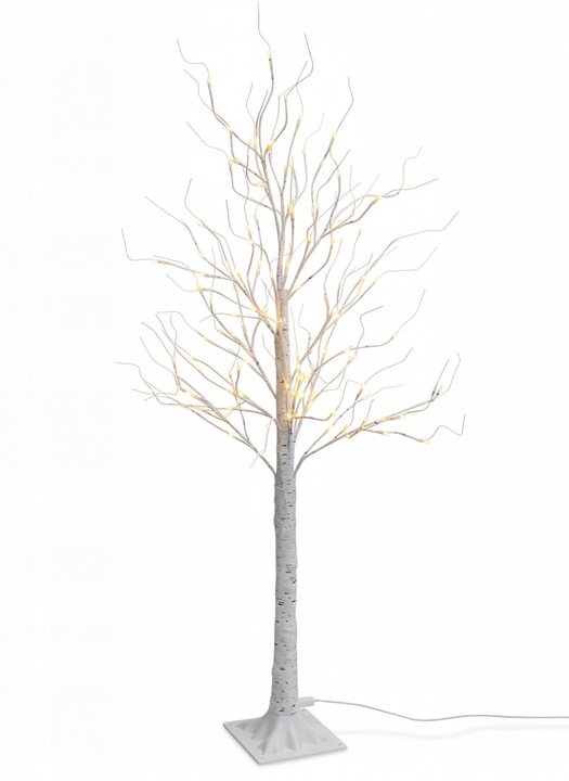 Drzewko Świecące LED Dekoracyjne Białe Wierzba 150cm Ciepłe Światło