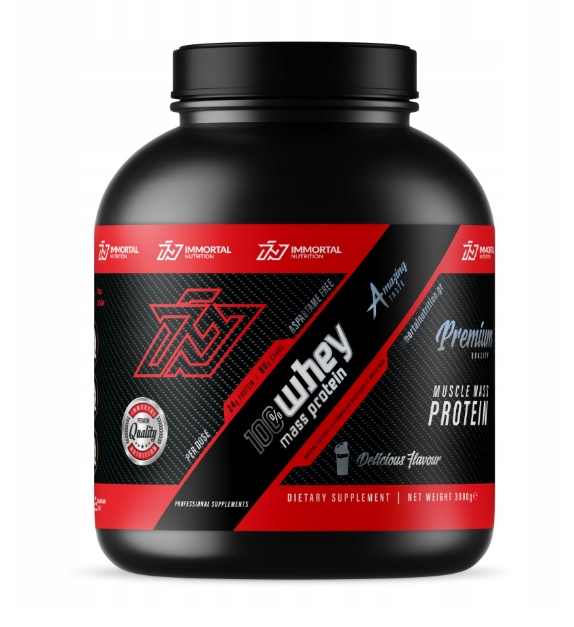 IMMORTAL WHEY MASS PROTEIN 3000g GAINER MASA WĘGLE