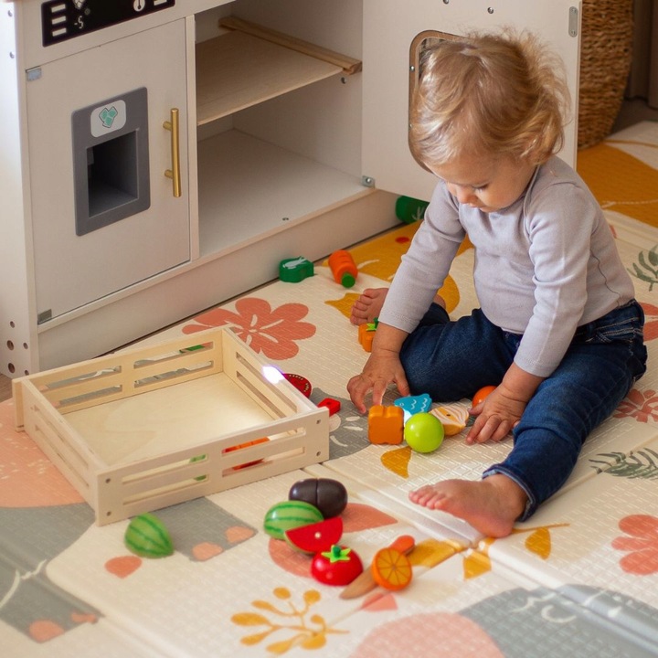 Drewniane Owoce i Warzywa Do Krojenia Zestaw XXL ze Skrzynką 17 elementów