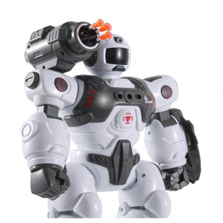 MULTIFUNKCYJNY ROBOT STEROWANY STRZELA STRZAŁKAMI PARĄ PILOT PROGRAMOWANIE