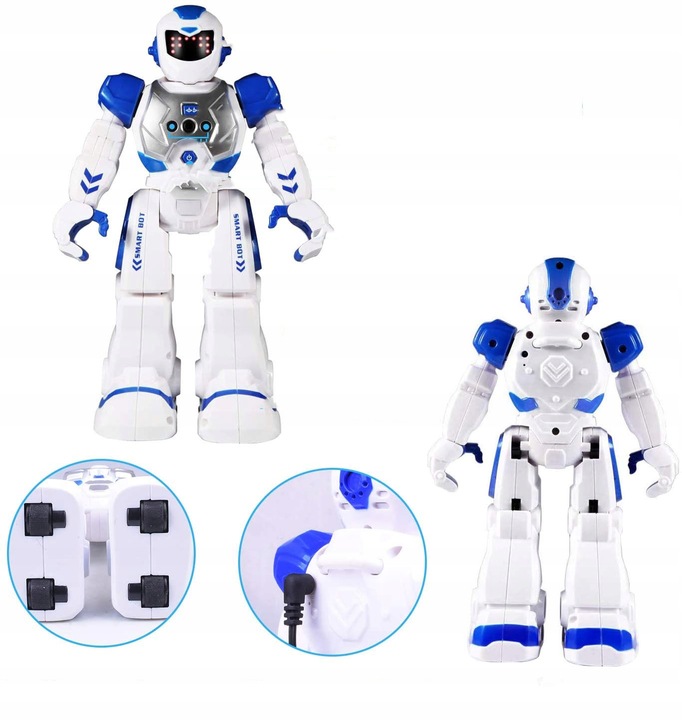 DUŻY ROBOT ZDALNIE STEROWNY ŚWIECI CHODZI PILOT AKUMULATOR SENSOREM GESTÓW