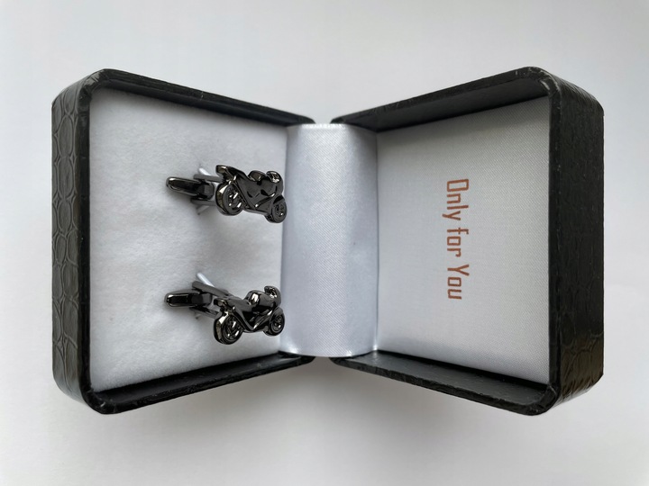 Spinki do mankietów EXC Motocykl Motor Szybki Ścigacz Race kol Grafit Tytan