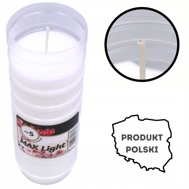Wkłady do zniczy Znicze olejowe Całoroczne 5 dni 120h Max Light 16szt