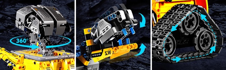 FIGURKA ROBOT WALL E 520 szt KLOCKI - 3w1 PROGRAMOWALNY RC ROBOT