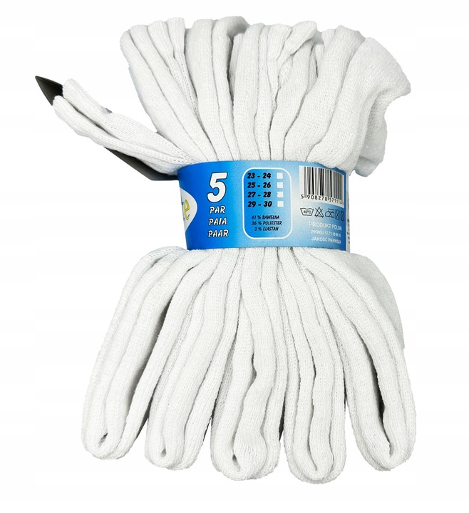 15 par SKARPETY białe BAWEŁNA polskie frotte CIEPŁE WYSOKIE MĘSKIE 43-46