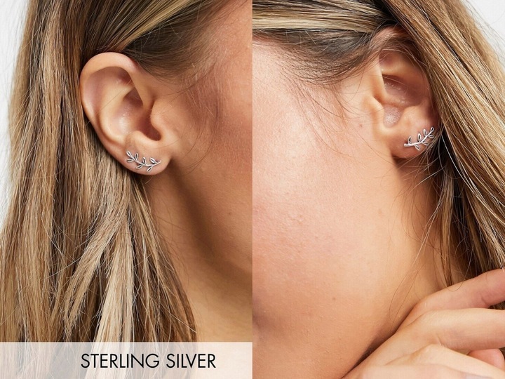 Kingsley Ryan Nausznice ze wzorem liścia