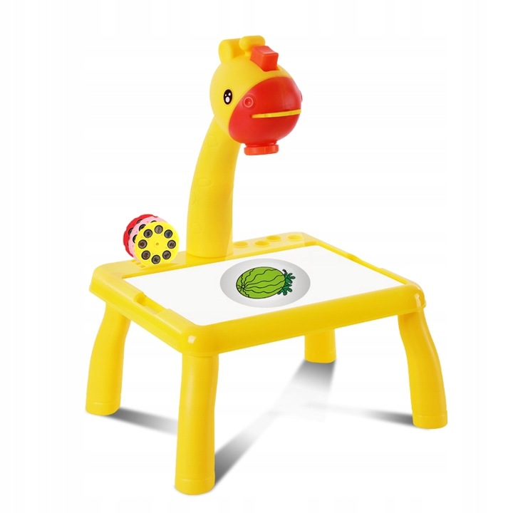 Projektor Rzutnik do Rysowania Slajdy Mazaki NÓŻKI ŻYRAFA MUZYKA DŹWIĘKI