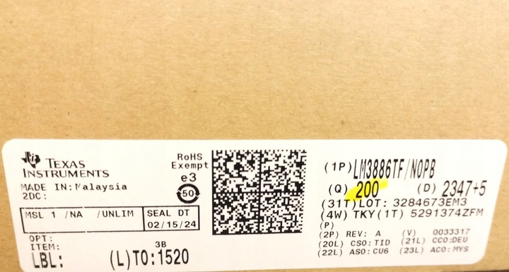 (2szt) LM3886TF wzmacniacz audio 68W obudowa TO220TF-11