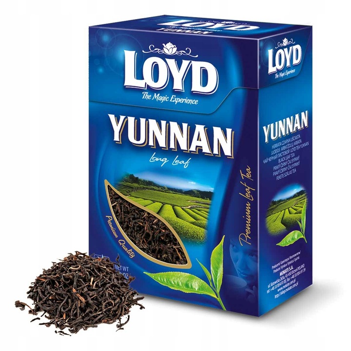 Chińska Herbata Czarna Liściasta Yunnan Long Leaf Bogaty Smak 80g LOYD