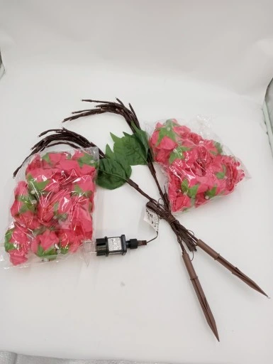 Lampki Ogrodowe LED Krzew Róży 2 szt, 40 Diod