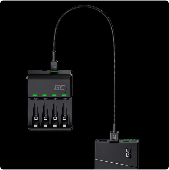 ŁADOWARKA AKUMULATORKÓW BATERII AAA AA + 6x AKUMULATORKI 2600mAh AA R6