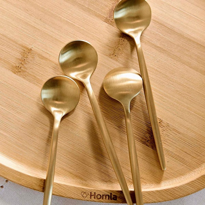 Zestaw łyżeczek NOIA złotych 4 szt. HOMLA