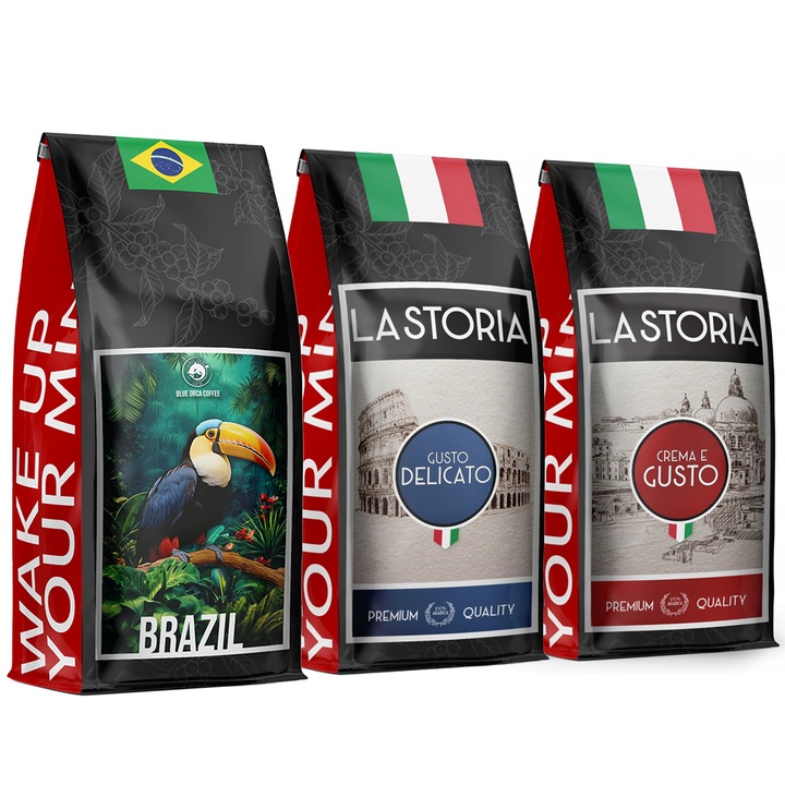 Kawa ziarnista 1kg x3 do ekspresu z Palarni Świeżo Palona Blue Orca Coffee