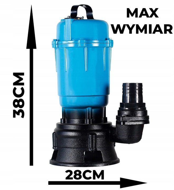 POMPA DO WODY CZYSTEJ BRUDNEJ SZAMBA SZLAMOWA ROZDRABNIACZ 3200W + WĄŻ 30M