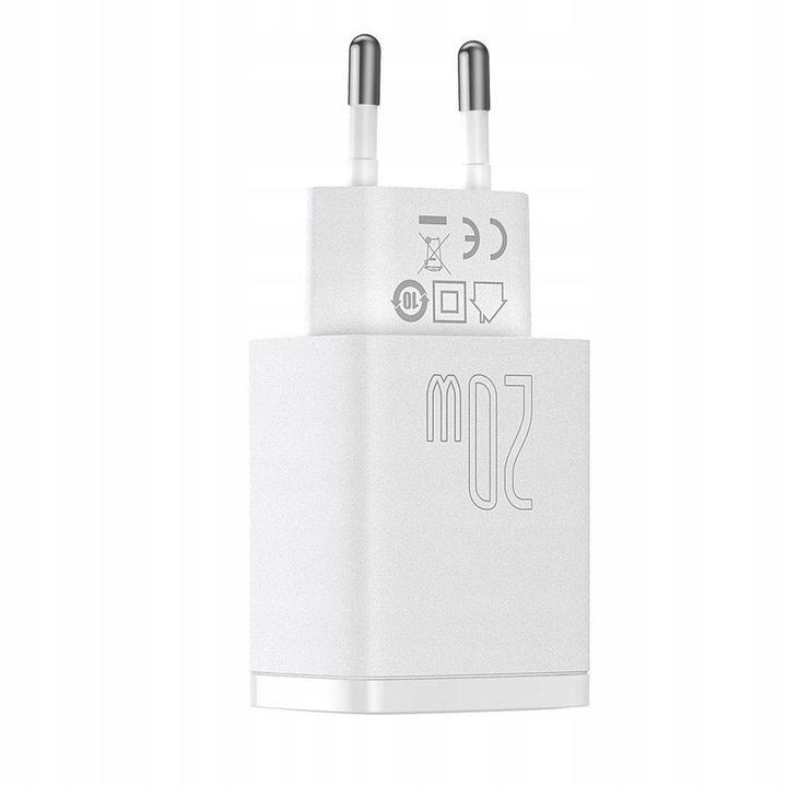 BASEUS ŁADOWARKA SIECIOWA ZASILACZ KOSTKA USB-A USB-C QC 3.0 PD 3.0 5V 3A