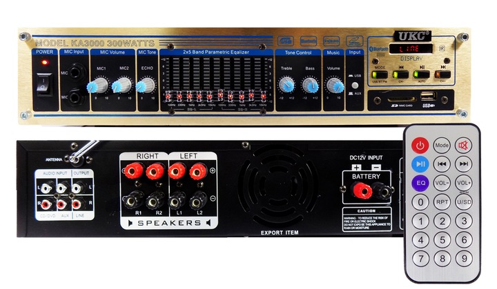 KOLUMNY ESTRADOWE 600W WZMACNIACZ 300W BLUETOOTH