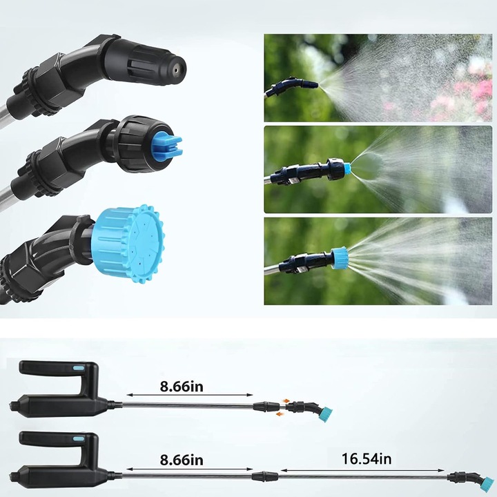 OPRYSKIWACZ CIŚNIENIOWY AKUMULATOROWY ELEKTRYCZNY RĘCZNY OGRODOWY 5L 3DYSZE