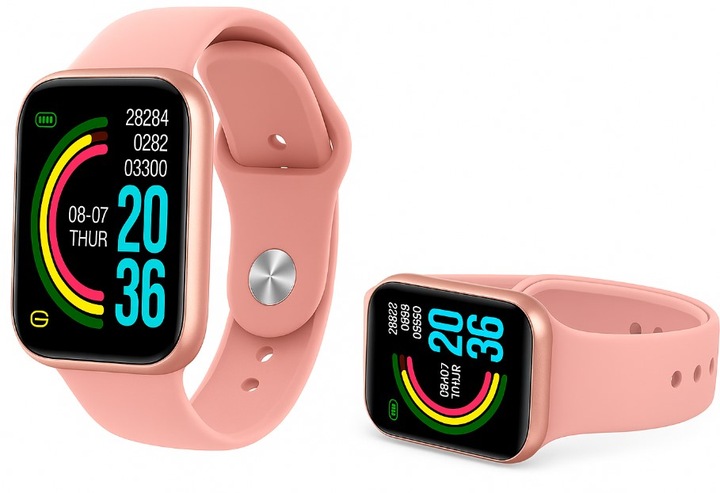 RÓŻOWY SMARTWATCH + APARAT CYFROWY DLA DZIEWCZYNKI - ZEGAREK W Zest. CRAFT