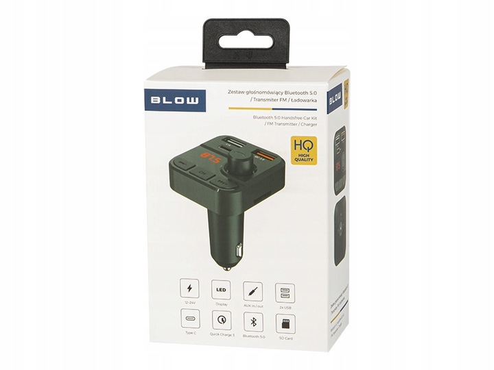 Transmiter FM BLOW Bluetooth 5.0 USB ładowarka 3,1A