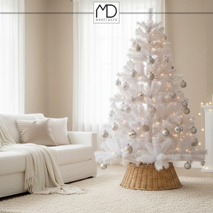 Osłona wiklinowa brąz na doniczkę stojak pod choinkę na święta wiklina kosz