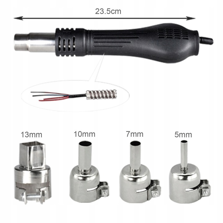 858D-II STACJA LUTOWNICZA LUTOWNICA HOT AIR 4 DYSZE KALIBRACJA TEMPERATURY
