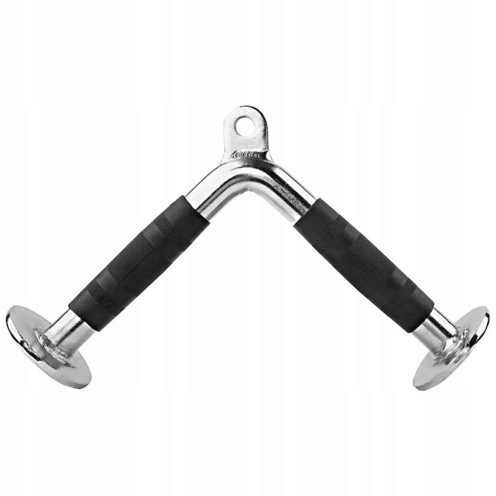 UCHWYT DO WYCIĄGU ATLASU STALOWY TRÓJKĄTNY DO ĆWICZEŃ TRICEPS BICEPS JAKOŚĆ