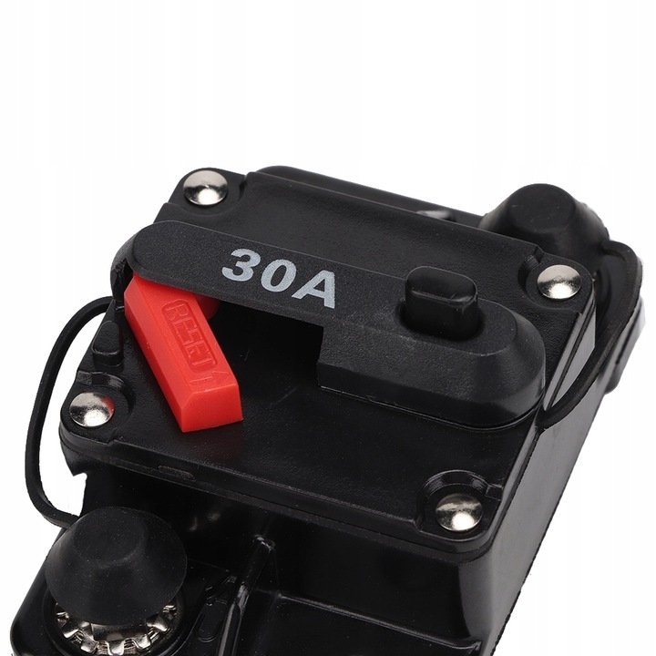 12V 30A UCHWYT BEZPIECZNIKA RESETOWALNEGO CAR AUDIO WYŁĄCZNIK AUTOMATYCZNY