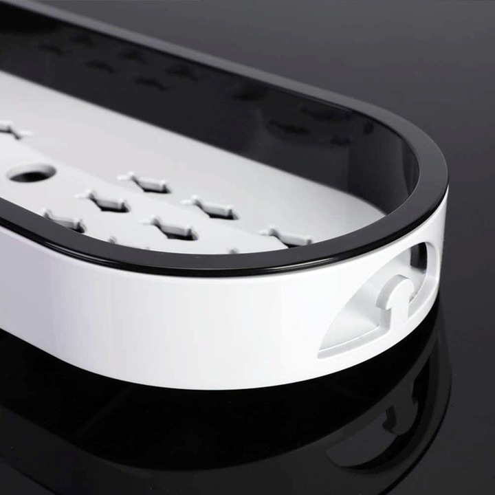 PÓŁKA ŁAZIENKOWA MOCOWANA NA DRĄŻEK PRYSZNICOWY POD PRYSZNIC WISZĄCA