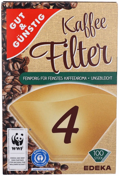 5 x FILTRY do kawy 4 papierowe do ekspresów 100 sztuk