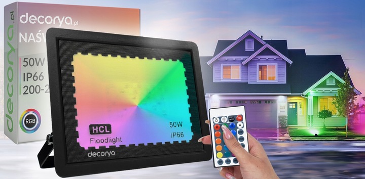 ZEWNĘTRZNE KOLOROWE OŚWIETLENIE LED ŚWIĄTECZNE LAMPKA ILUMINACJA FLASH IP66